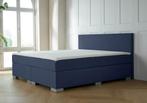 ACTIE! Boxspring Barcelona 160 200 Blauw, Huis en Inrichting, Slaapkamer | Boxsprings, Nieuw, 160 cm, Blauw, Modern