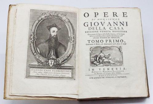 Monsignor Della Casa - Opere - 1728, Antiek en Kunst, Antiek | Boeken en Bijbels