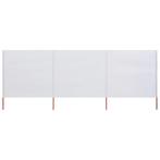vidaXL Windscherm 3-panelen 400x160 cm stof zandwit, Verzenden, Nieuw