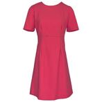 Twinset • belijnde roze jurk met korte mouwen • M (IT44), Nieuw, Maat 38/40 (M), Roze, Twinset