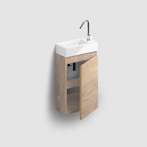 Fonteinset Clou InBe 64x36 Cm Eiken, Doe-het-zelf en Verbouw, Sanitair, Overige typen, Nieuw, Chroom, Ophalen of Verzenden