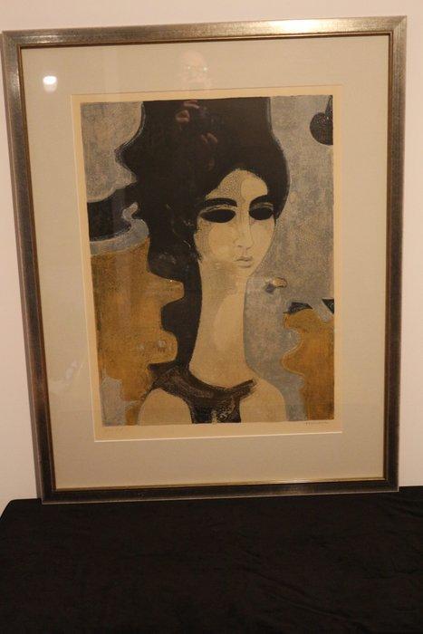 André Minaux (1923-1986) - Femme au long cou, Antiek en Kunst, Antiek | Overige Antiek