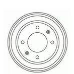 Remtrommel PEUGEOT 504 2.0 TI achterzijde, Verzenden, Nieuw