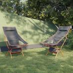 vidaXL Campingstoelen 2 st inklapbaar oxford stof en, Caravans en Kamperen, Kampeermeubelen, Verzenden, Nieuw