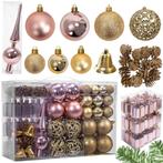 Merkloos REA Roze en gouden kerstballenset - 101-delig -..., Ophalen of Verzenden, Nieuw
