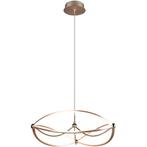 Witte & Gouden Dimbare LED Hanglamp 42W - Warm Wit 3000K, Mo, Ophalen of Verzenden, Nieuw