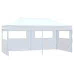 vidaXL Partytent met 4 zijwanden inklapbaar 3x6 m staal wit, Verzenden, Nieuw, Partytent