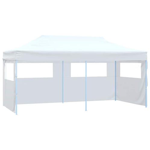 vidaXL Partytent met 4 zijwanden inklapbaar 3x6 m staal wit, Tuin en Terras, Partytenten, Partytent, Nieuw, Verzenden