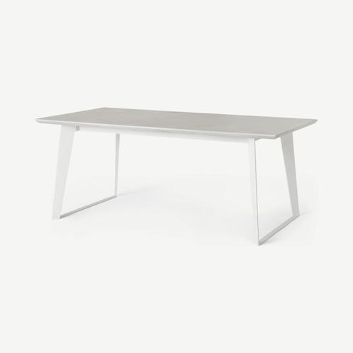 Boone eettafel | wit met blad van betongrijze hars | MADE, Huis en Inrichting, Tafels | Eettafels, Nieuw, Verzenden