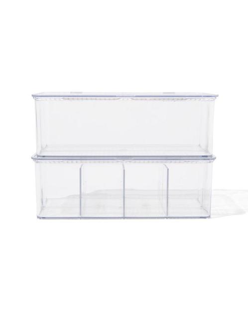 HEMA Opbergdozen met deksel en divider - 2 stuks, Huis en Inrichting, Kasten | Overige, Nieuw, Verzenden