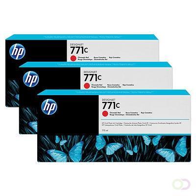 HP 771C chromatisch rode DesignJet inktpatronens, 775 ml, 3-, Computers en Software, Printerbenodigdheden, Verzenden