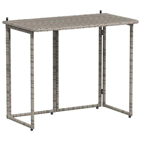 Tuintafel Grijs Rattan - Inklapbaar - OP=OP - Koop Nu!, Tuin en Terras, Tuintafels, Rechthoekig, Nieuw, Overige materialen, Ophalen of Verzenden