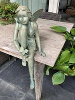 Beeld, Elf met vlinder - 68 cm - Brons, Antiek en Kunst
