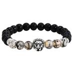 Fako Bijoux - Buddha Armband - Leeuw - Zwart/Transparant, Verzenden, Nieuw
