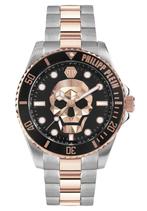 Philipp Plein PWOAA0822 The Skull Diver horloge 44 mm, Overige merken, Staal, Staal, Verzenden