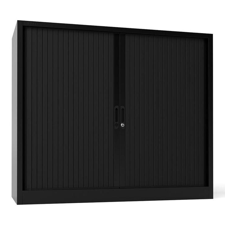 -12% Lage Metalen Roldeurkast 120x105 - Zwart, Huis en Inrichting, Kasten | Roldeurkasten en Archiefkasten, Meerdere deuren, 50 tot 75 cm
