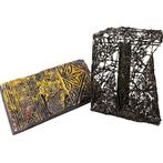 Drukblokken (2) - Indonesië - Bloem motief Stempel