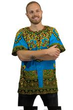 Blauwe Dashiki Shirt / Dashiki Jurk - Afrikaans shirt - Unis, Ophalen of Verzenden, Nieuw