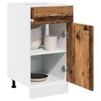 vidaXL Onderkast met lade Lyon 40x46x81,5 cm bewerkt hout, Huis en Inrichting, Keuken | Keukenelementen, Verzenden, Nieuw, Bruin