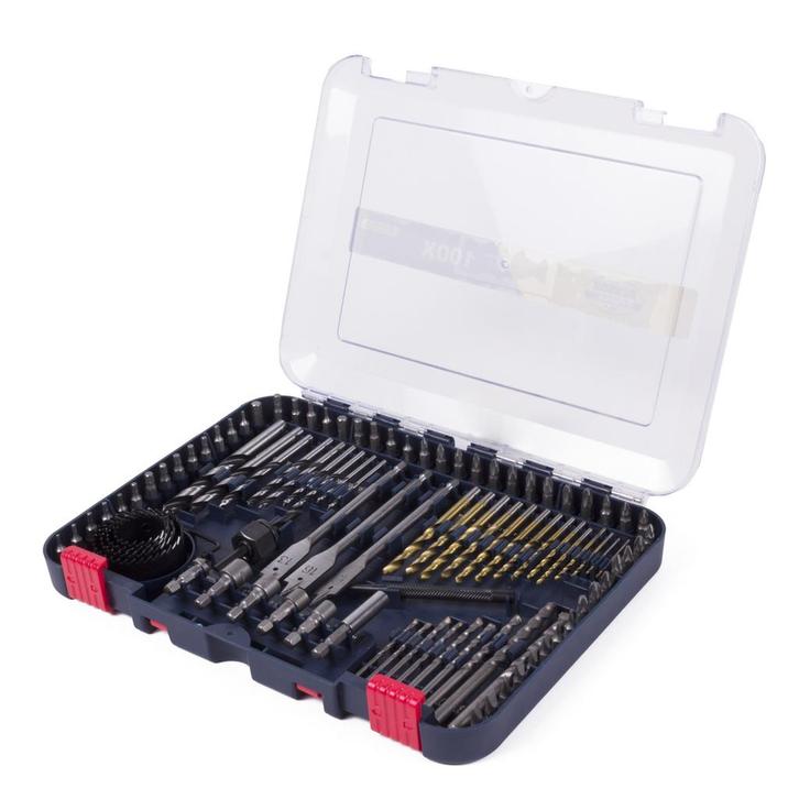 Benson 100-delige boor- en bitset - veelzijdige accessoir..., Doe-het-zelf en Verbouw, Gereedschap | Boormachines, Nieuw, Ophalen of Verzenden