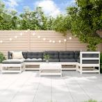 vidaXL 8-delige Loungeset massief grenenhout wit, Verzenden, Nieuw, 8 zitplaatsen, Loungeset