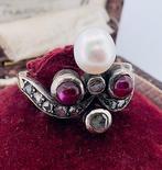 Ring - 12 kt. Witgoud, Zilver Gemengde edelstenen, Nieuw