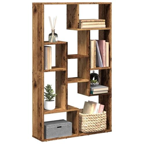 vidaXL Boekenkast 72x20x120 cm bewerkt hout oud houtkleurig, Huis en Inrichting, Kasten | Boekenkasten, Nieuw, Overige houtsoorten
