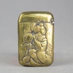 Vesta doosje - Antiek Japans geisha luciferhouder /