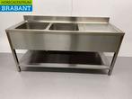 RVS Spoeltafel dubbele spoelbakken Premium-line Gelast model, Ophalen of Verzenden, Nieuw zonder verpakking