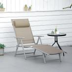 TRUUSK Outsunny Sonnenliege Liegestuhl Gartenliege 7-fach ve, Verzenden, Nieuw