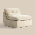 *WOONWINKEL* Creme Lounge Fauteuil Retro, Huis en Inrichting, Fauteuils, Verzenden, Nieuw, Stof