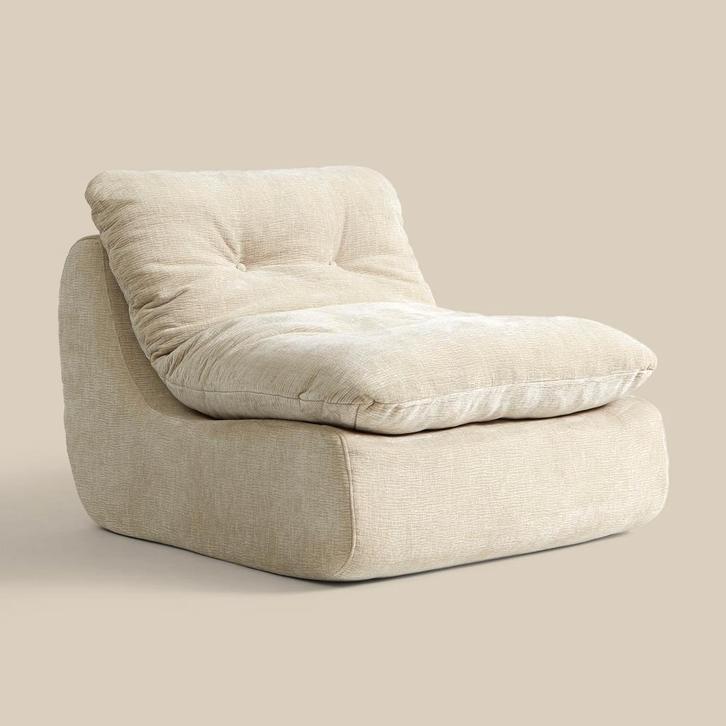 *WOONWINKEL* Creme Lounge Fauteuil Retro, Huis en Inrichting, Fauteuils, Nieuw, Stof, Verzenden