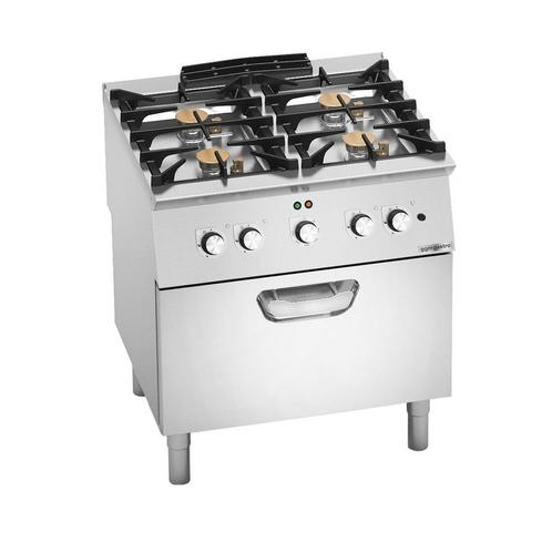 GGM Gastro | Gasfornuis - 24 kW - 4 branders - incl. |, Witgoed en Apparatuur, Fornuizen, Inbouw, Verzenden
