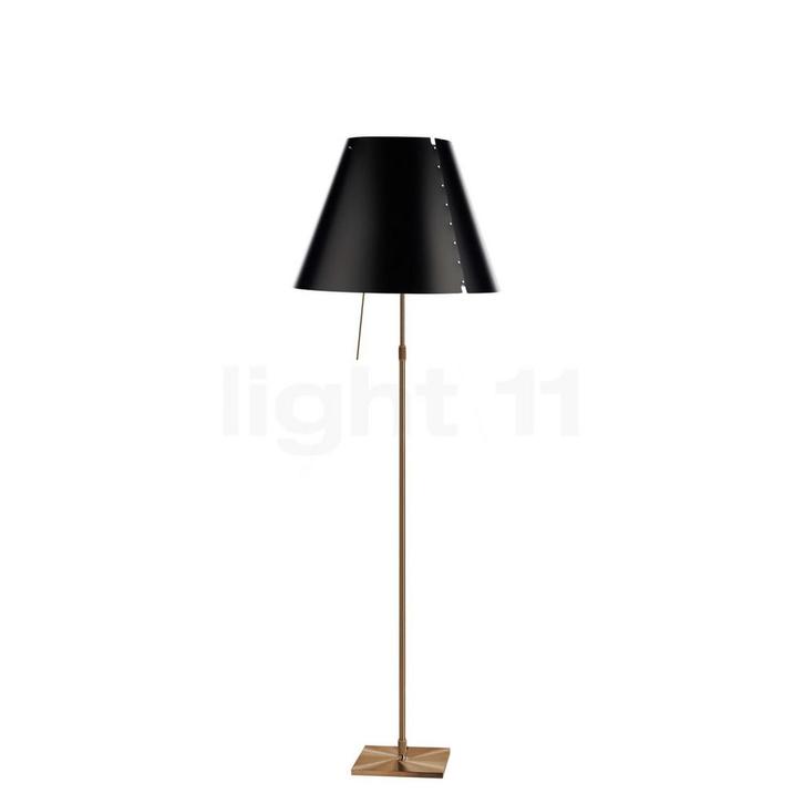 Luceplan Costanza Vloerlamp, lampenkap dropzwart/frame messi, Huis en Inrichting, Lampen | Vloerlampen, Nieuw, Verzenden