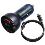 Autolader Baseus Particulier Digitaal Display QC+PPS 65W Met