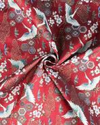 Luxe Jacquard Ooievaars Rood, Nieuw, Rood