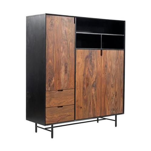 *WOONWINKEL* Tower Living Taviano Wandkast Van Sheesham Hout, Huis en Inrichting, Kasten | Wandmeubels, Nieuw, Verzenden