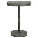 vidaXL Tuintafel 75,5x106 cm poly rattan grijs, Tuin en Terras, Tuintafels, Verzenden, Nieuw