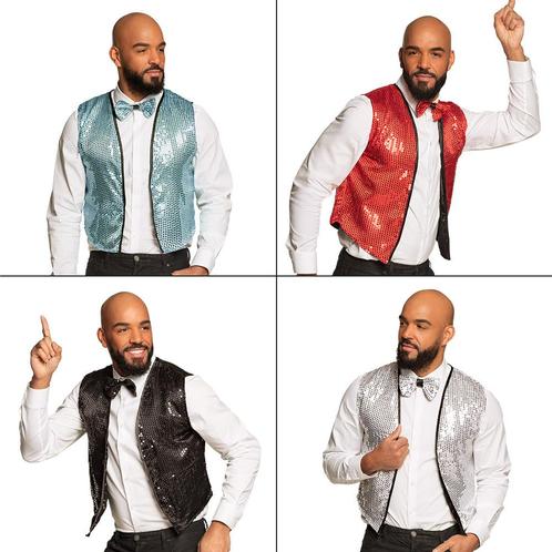 Vest + Vlinderdas Shiny, Kleding | Dames, Carnavalskleding en Feestkleding, Nieuw, Ophalen of Verzenden