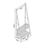 [en.casa] Bamboe kledingrek Öckerö 150x60x40 cm, Huis en Inrichting, Verzenden, Nieuw