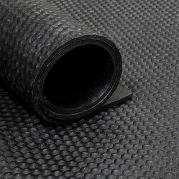 Rubber loper / rubbermat op rol - Hamerslag 6 mm - Breedte beschikbaar voor biedingen