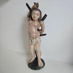 Beeld, Sint Sebastianus - 38 cm - Polychroom hout