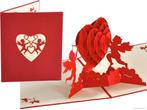 Cupidos met groot rood hart - Valentijnskaart, Nieuw, Verzenden