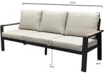 Showroommodel Lola 3-zitsbank aluminium antraciet soft grey, Tuin en Terras, Tuinsets en Loungesets, Ophalen of Verzenden, Nieuw