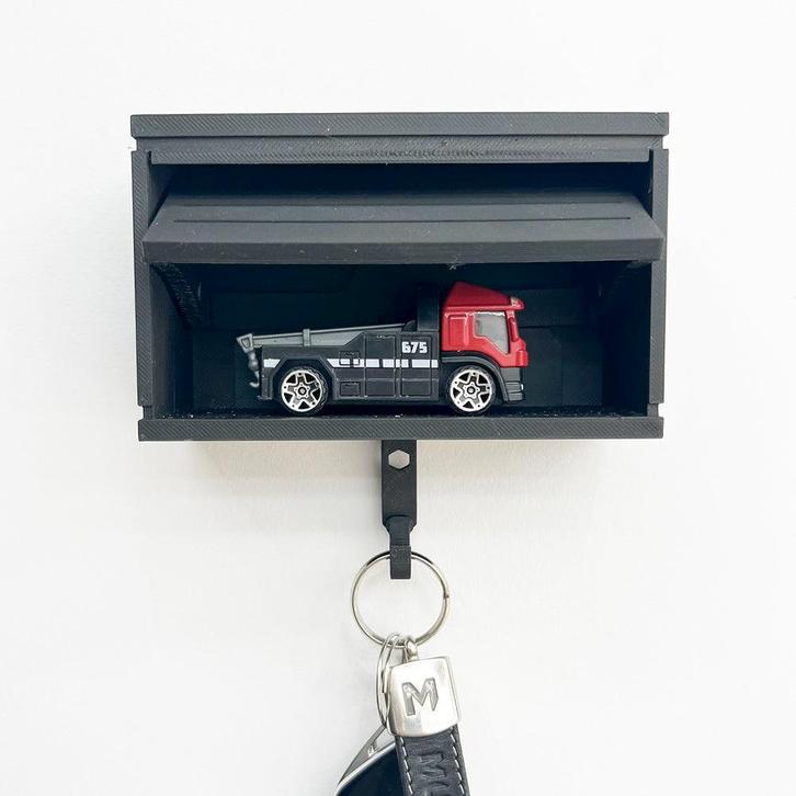 Garage Sleutelhanger met Plat Dak | Met werkende Garagedeur, Doe-het-zelf en Verbouw, Overige Doe-het-zelf en Verbouw