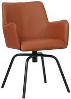 Cognac leren  draaibare eetkamerstoel - Toledo Leer Natur (c, Huis en Inrichting, Stoelen, Overige kleuren, Nieuw, Leer, Ophalen of Verzenden