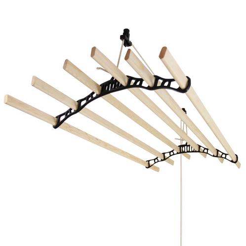 Droogrek Ophangbaar Plafond - Zwart - 1.2m, Tuin en Terras, Droogmolens en Wasrekken, Verzenden