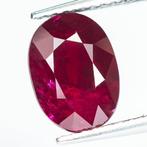Robijn - 3.08 ct - Lotus Gemology - Diep Rood (Mozambique), Nieuw