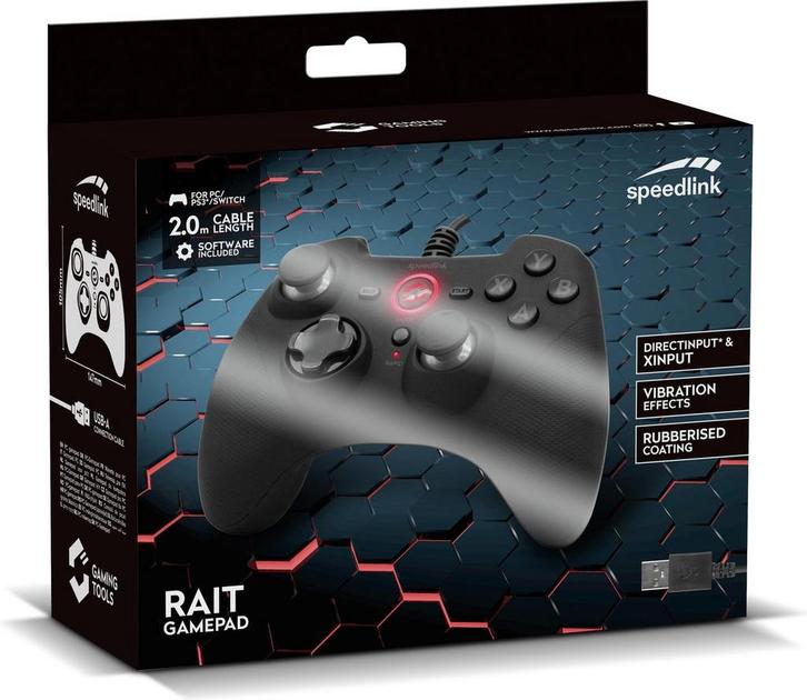 Speedlink RAIT Gaming Controller - Zwart - PC/Switch, Spelcomputers en Games, Spelcomputers | Overige Accessoires, Verzenden