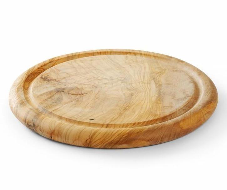 Houten serveerplank | Rond | Olijfhout | 2,5cm dik | 26cm, Zakelijke goederen, Horeca | Keukenapparatuur, Nieuw in verpakking